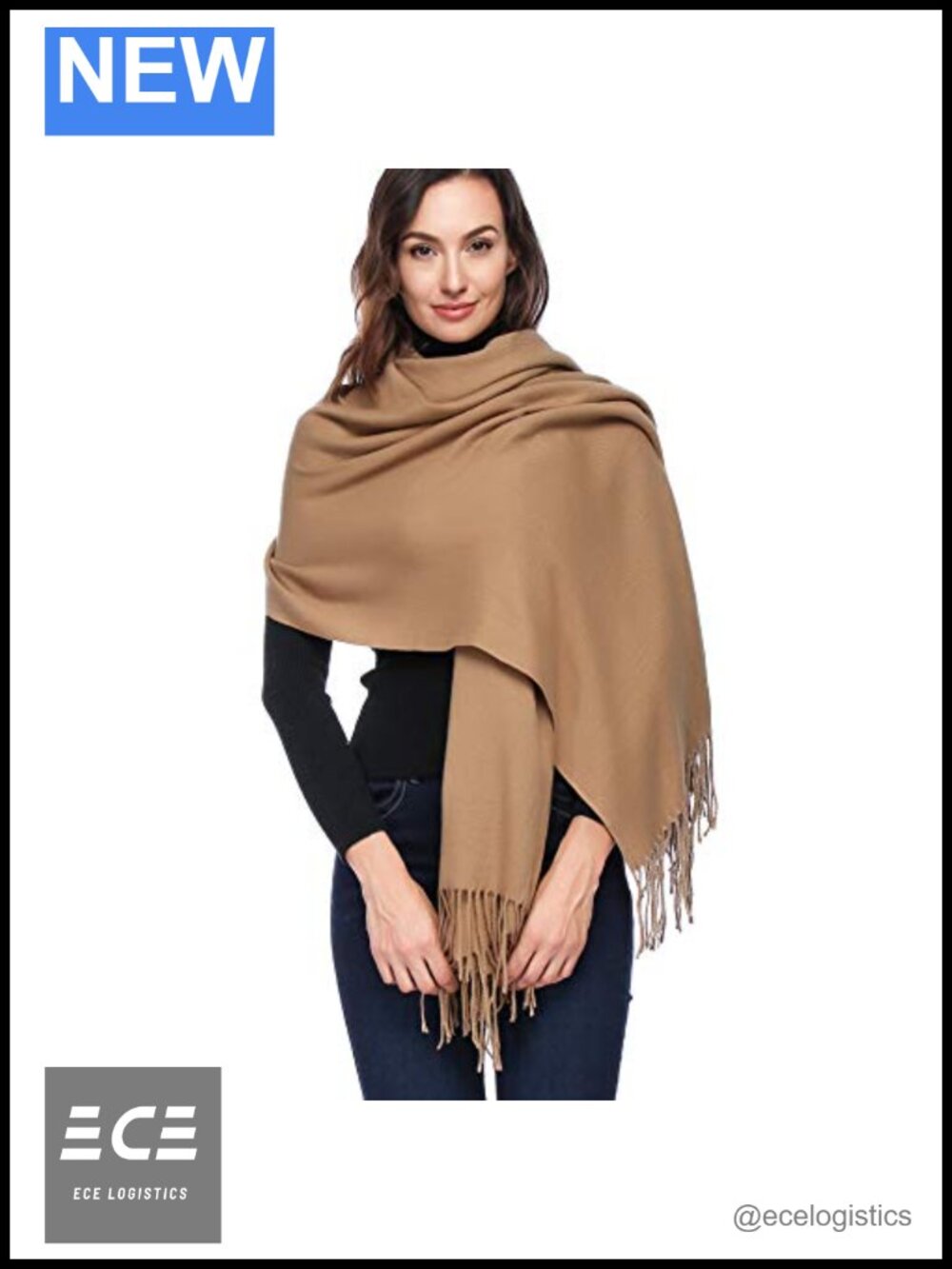 Oversized Pashmina Shawl Wrap Viscose Polyester Winter Warm Scarf Evening Dress